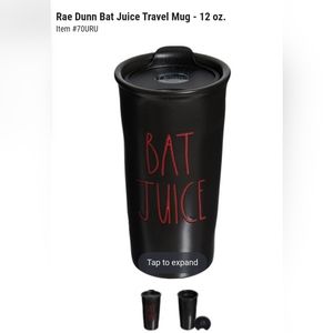 NIB Rae Dunn bat juice 12oz travel mug